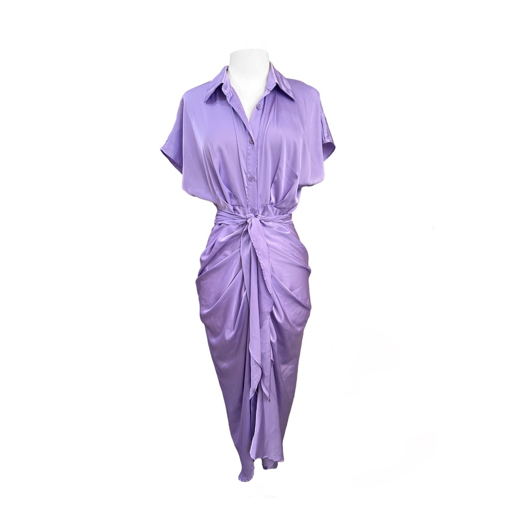 DO+BE Lavender Midi Shirtdress - Picture 2 of 5